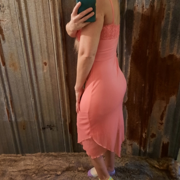 VINTAGE Shimmer Sequin Empire Asymmetrical Adjustable Strap Dress - Picture 12 of 13